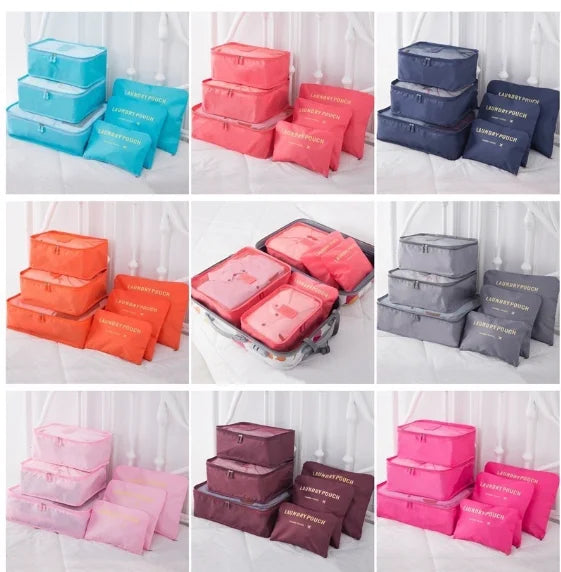 6 Kit Necessaire Travel Luggage Suitcase Organizer