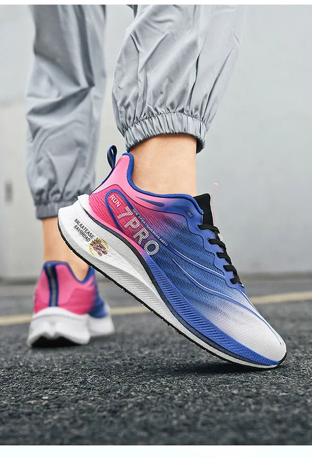 Tênis de corrida masculino de verão novo profissional placa de carbono sapatos de treinamento esportivo ao ar livre antiderrapante absorção de choque tênis