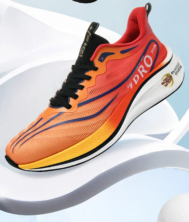 Tênis de corrida masculino de verão novo profissional placa de carbono sapatos de treinamento esportivo ao ar livre antiderrapante absorção de choque tênis