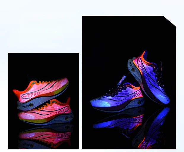 Tênis de corrida masculino de verão novo profissional placa de carbono sapatos de treinamento esportivo ao ar livre antiderrapante absorção de choque tênis