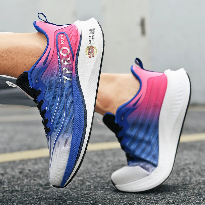 Tênis de corrida masculino de verão novo profissional placa de carbono sapatos de treinamento esportivo ao ar livre antiderrapante absorção de choque tênis