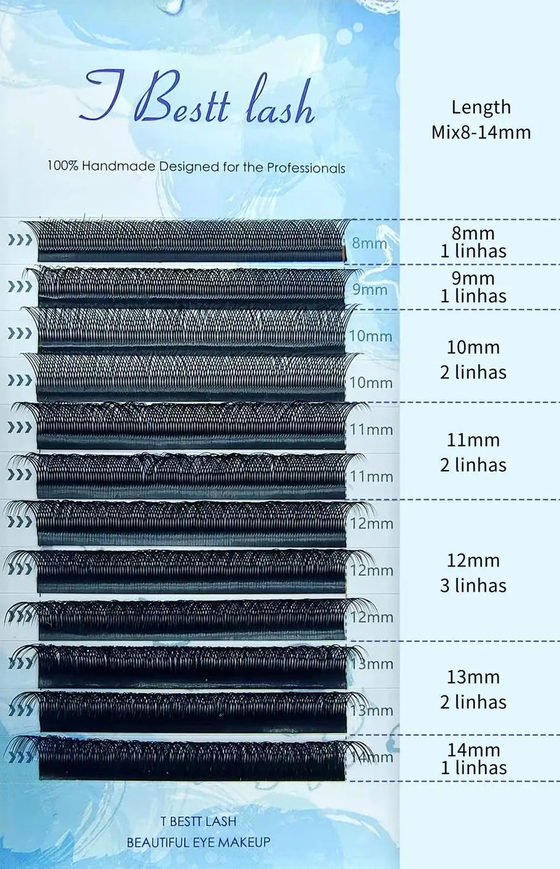 TBestt Matte Black 5D W Shape Eyelashes Extensions Premade Volume Lash Faux Natural Professional 3D W Cilios Lashes