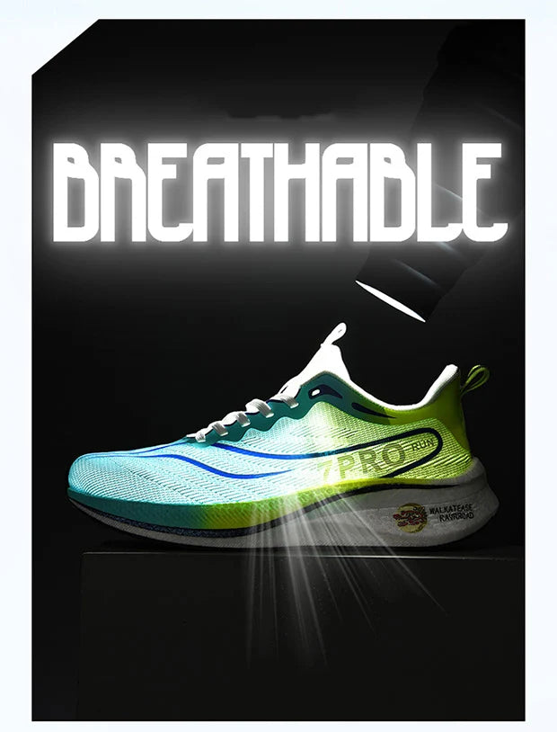 Tênis de corrida masculino de verão novo profissional placa de carbono sapatos de treinamento esportivo ao ar livre antiderrapante absorção de choque tênis