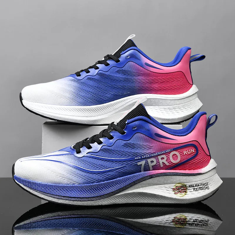 Tênis de corrida masculino de verão novo profissional placa de carbono sapatos de treinamento esportivo ao ar livre antiderrapante absorção de choque tênis