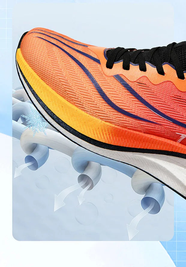 Tênis de corrida masculino de verão novo profissional placa de carbono sapatos de treinamento esportivo ao ar livre antiderrapante absorção de choque tênis